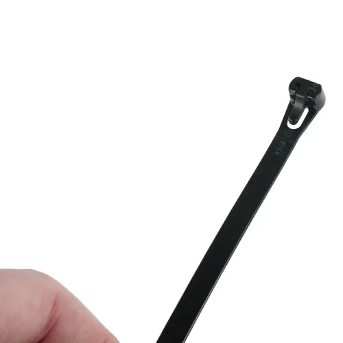 370mm Black Reusable Cable Ties (108mm Max Bundle) - 7.6mm Wide - 22kg Tensile Strength | 100pk