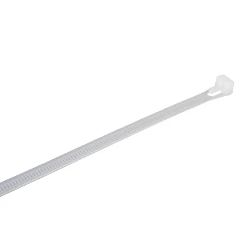 370mm Natural Reusable Cable Ties (108mm Max Bundle) - 7.6mm Wide - 22kg Tensile Strength | 100pk
