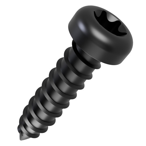 4.2mm x 19mm Torx Pan Head AB Self Tapping Screw (DIN 7981C) | Black Zinc Steel