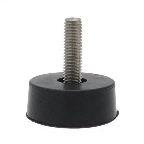 M12 x 50mm Tapered Rubber Foot - 40mm Base | Rubber & Stainless Steel