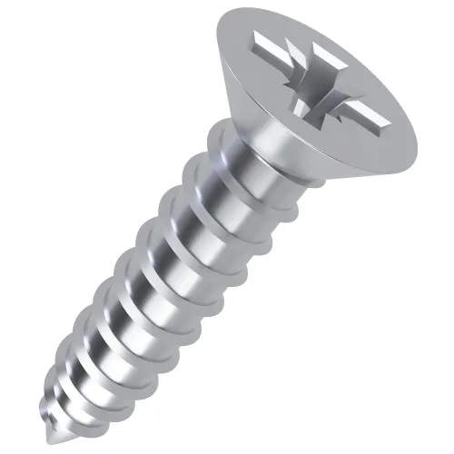 2.9mm x 32mm Pozi Countersunk Self Tapping Screw DIN 7982CZ - BZP | Vital Parts