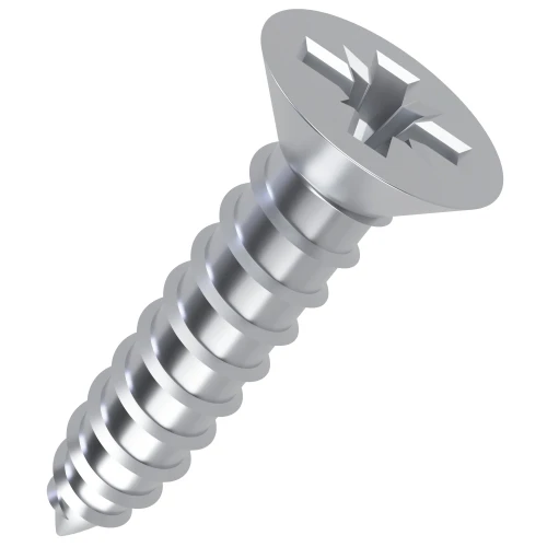5.5mm x 13mm Pozi Countersunk Self Tapping Screw DIN 7982CZ - BZP | Vital Parts