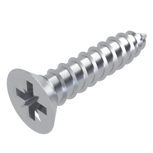 5.5mm x 38mm Pozi Countersunk Self Tapping Screw DIN 7982CZ - BZP | Vital Parts