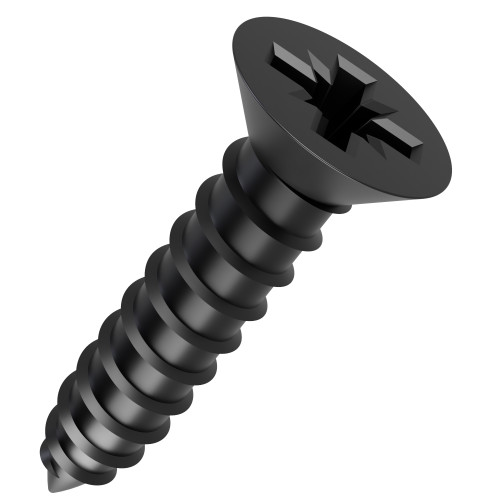 4.2mm x 38mm Pozi Countersunk Self Tapping Screw DIN 7982CZ - Black Zinc | Vital Parts