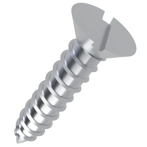 2.9mm x 16mm Slot Countersunk Self Tapping Screw DIN 7972C - BZP | Vital Parts