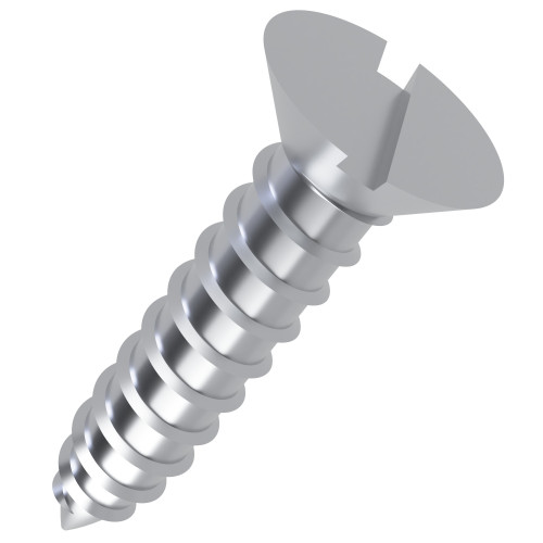 3.5mm x 25mm Slot Countersunk Self Tapping Screw DIN 7972C - BZP | Vital Parts