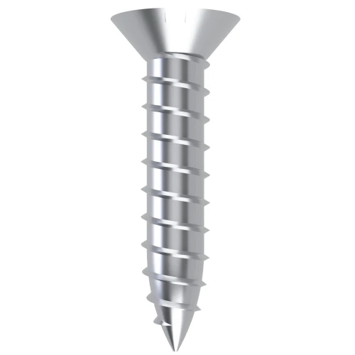 3.9mm x 19mm Slot Countersunk Self Tapping Screw DIN 7972C - BZP | Vital Parts