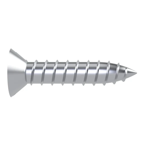 4.2mm x 19mm Slot Countersunk Self Tapping Screw DIN 7972C - BZP | Vital Parts