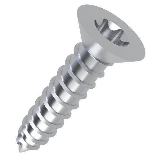 3.5mm x 19mm Slotted Countersunk AB Self Tapping Screw (DIN 7982C) | BZP Steel
