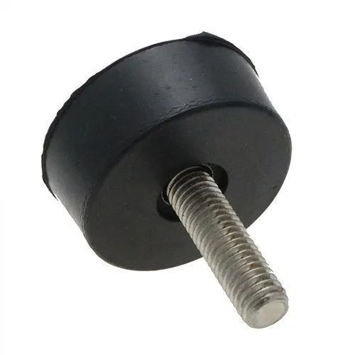 M12 x 50mm Tapered Rubber Foot - 40mm Base | Rubber & Stainless Steel