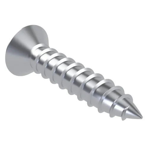 3.9mm x 25mm Pozi Raised Countersunk Self Tapping Screw DIN 7983CZ - BZP