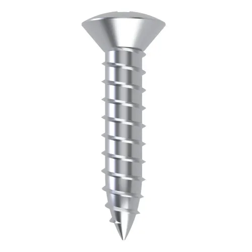 4.2mm x 50mm Pozi Raised Countersunk Self Tapping Screw DIN 7983CZ - BZP