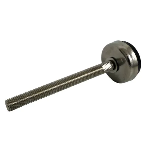 M16 x 100mm Stainless Steel Adjustable Foot - 40mm Base | Hygienic