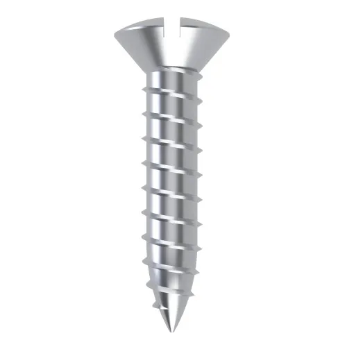 2.9mm x 25mm Slot Raised Countersunk Self Tapping Screw DIN 7973C - BZP | Vital Parts