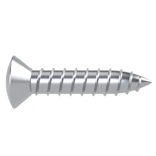 4.2mm x 32mm Slot Raised Countersunk Self Tapping Screw DIN 7973C - BZP | Vital Parts