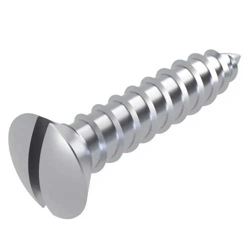 4.8mm x 16mm Slot Raised Countersunk Self Tapping Screw DIN 7973C - BZP | Vital Parts
