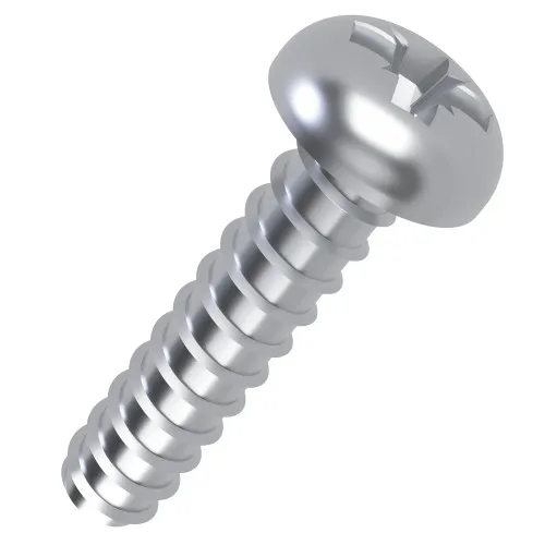 3.5mm x 9.5mm Pozi Pan Head B Self Tapping Screw (DIN 7981FZ) | BZP Steel