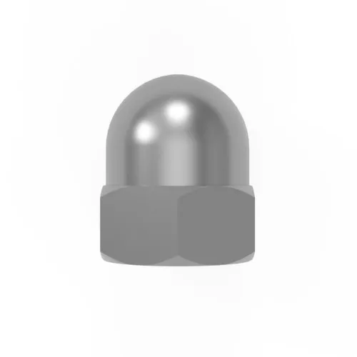 M6 x 1mm - Domed Hex Nuts DIN 1587 | Vital Parts