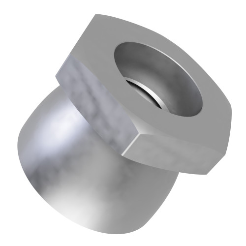 M24 Shear Nut (36mm Across Flats) (1-Way Tamper Proof) | Galvanised Steel