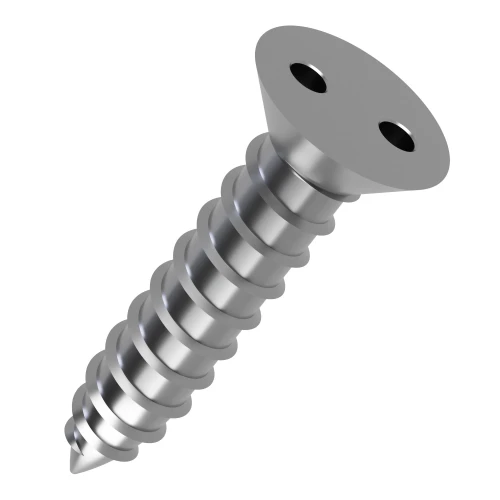 4.8mm x 25mm 2-Hole Countersunk AB Self Tapping Screw - A2 Stainless Steel