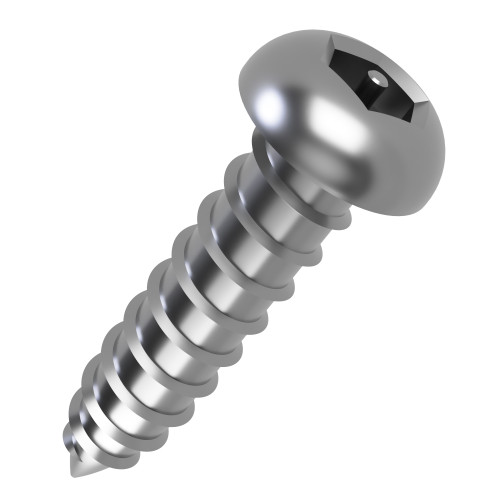 4.8mm x 16mm Security Hex Button Head AB Self Tapping Screw | A2 Stainless Steel
