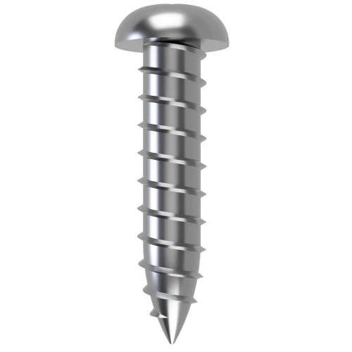 4.8mm x 19mm Pin Hex Button Head AB Self Tapping Screw - A2 Stainless Steel