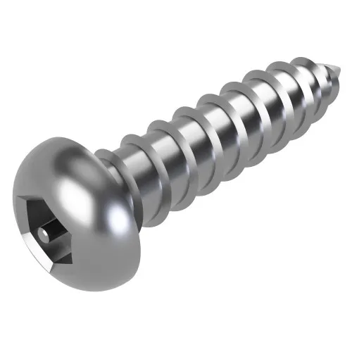 6.3mm x 32mm Security Hex Button Head AB Self Tapping Screw | A2 Stainless Steel