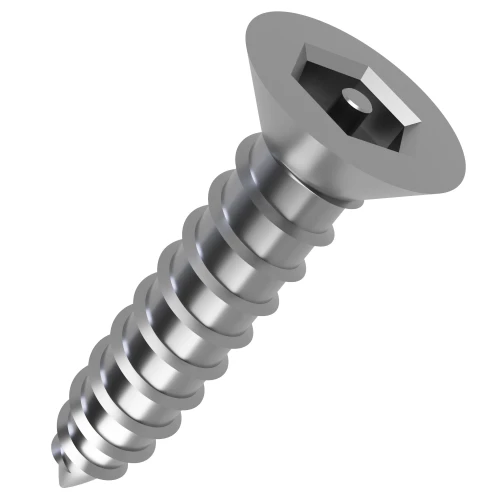4.8mm x 13mm Pin Hex Countersunk AB Self Tapping Screw - A2 Stainless Steel