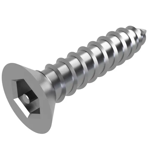 6.3mm x 19mm Pin Hex Countersunk AB Security Self Tapping Screw | A2 Stainless Steel