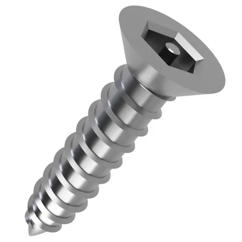 6.3mm x 32mm Pin Hex Countersunk AB Security Self Tapping Screw | A2 Stainless Steel