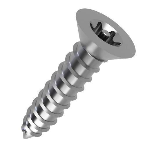 6.3mm x 32mm Pin Torx Countersunk AB Security Self Tapping Screw | A2 Stainless Steel