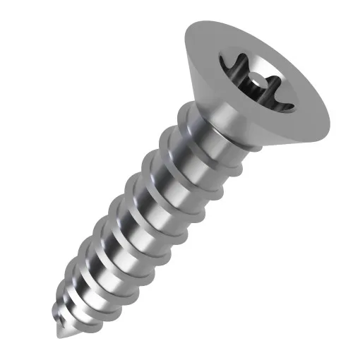 6.3mm x 50mm Pin Torx Countersunk AB Security Self Tapping Screw | A2 Stainless Steel