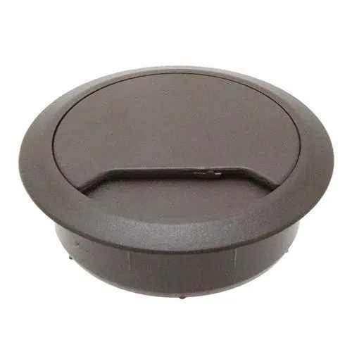 60mm Dark Brown Desk Grommet / Cable Tidy (72mm Head) ABS