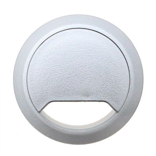 60mm Silver Desk Grommet / Cable Tidy (72mm Head) ABS