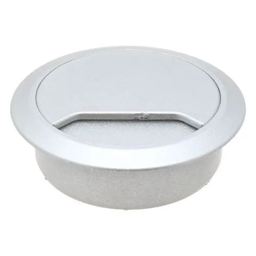 60mm Silver Desk Grommet / Cable Tidy (72mm Head) ABS