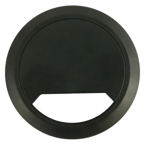 65mm Black Desk Grommet / Cable Tidy (78mm Head) ABS