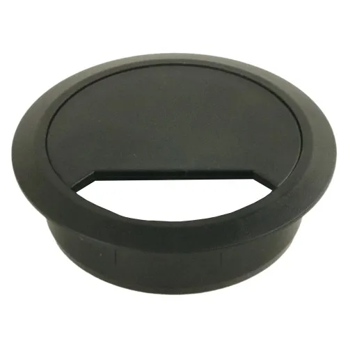 65mm Black Desk Grommet / Cable Tidy (78mm Head) ABS