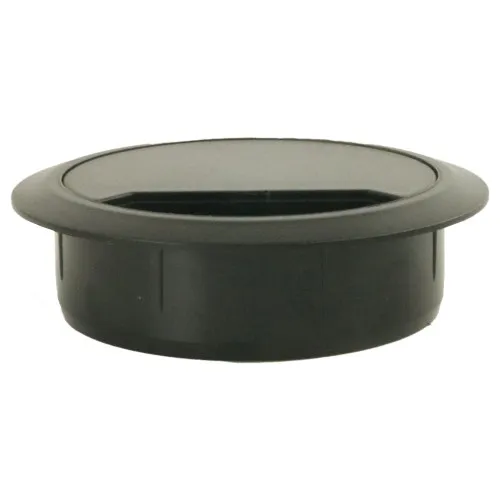65mm Black Desk Grommet / Cable Tidy (78mm Head) ABS
