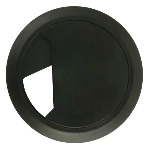 65mm Black Desk Grommet / Cable Tidy (78mm Head) ABS
