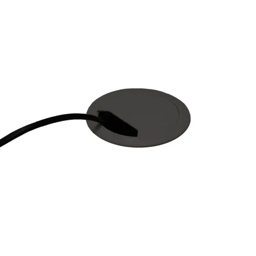 65mm Black Desk Grommet / Cable Tidy (78mm Head) ABS