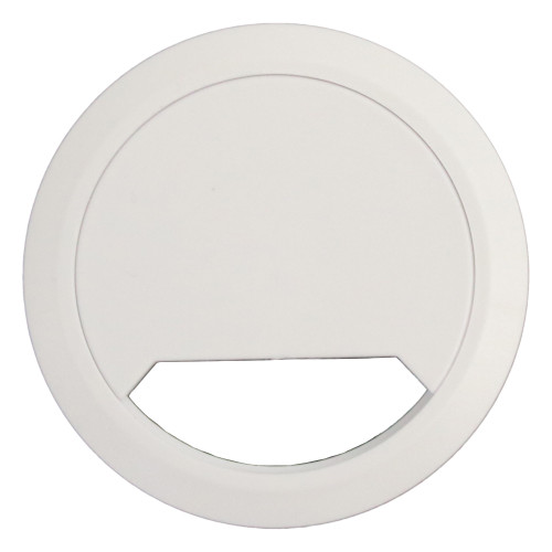 65mm White Desk Grommet / Cable Tidy (78mm Head) ABS
