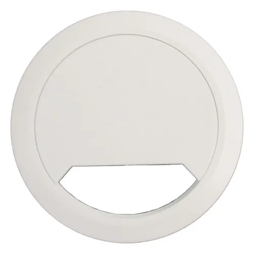 65mm White Desk Grommet / Cable Tidy (78mm Head) ABS