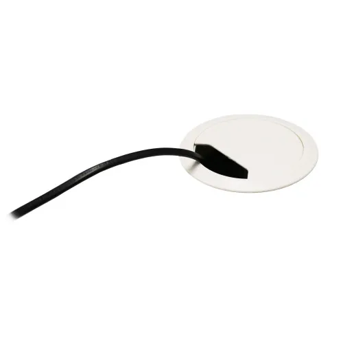65mm White Desk Grommet / Cable Tidy (78mm Head) ABS
