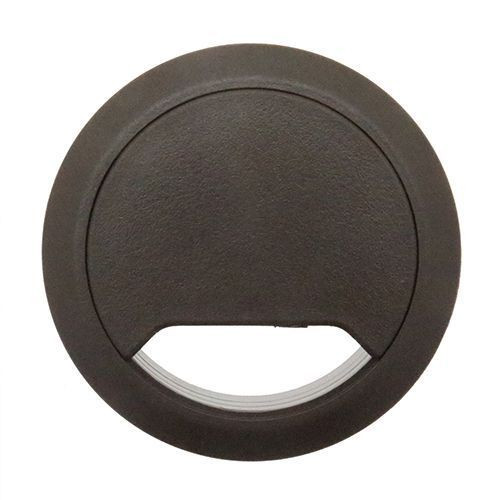 65mm Dark Brown Desk Grommet / Cable Tidy (78mm Head) ABS