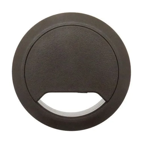 65mm Dark Brown Desk Grommet / Cable Tidy (78mm Head) ABS