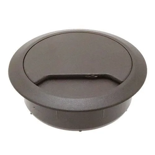 65mm Dark Brown Desk Grommet / Cable Tidy (78mm Head) ABS