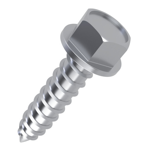 4.8mm x 25mm Flanged Hex Head AB Self Tapping Screw (DIN 6982C) | BZP Steel