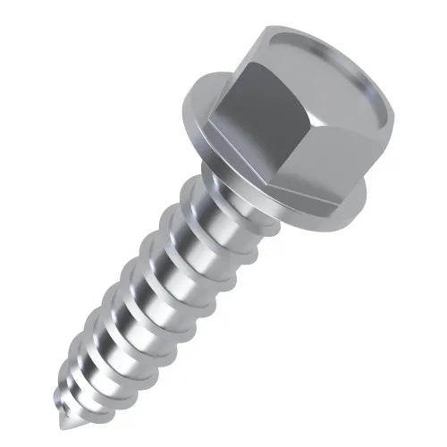 4.8mm x 25mm Flanged Hex Head AB Self Tapping Screw (DIN 6982C) | BZP Steel