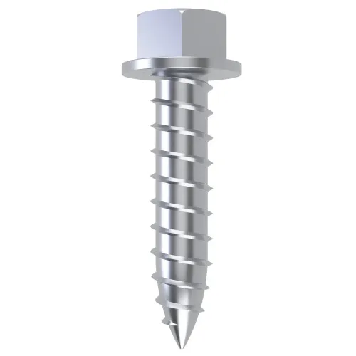 5.5mm x 25mm Flanged Hex Head AB Self Tapping Screw (DIN 6982C) | BZP Steel