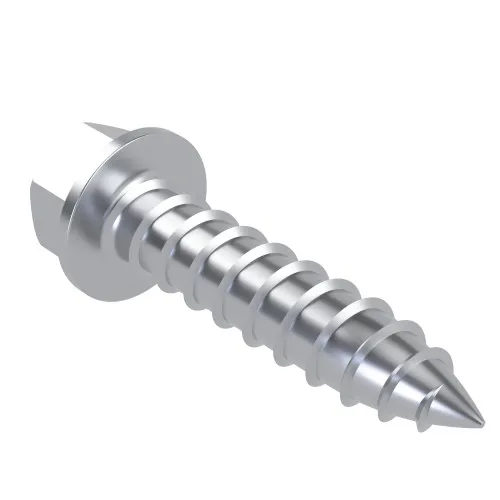 5.5mm x 25mm Flanged Hex Head AB Self Tapping Screw (DIN 6982C) | BZP Steel